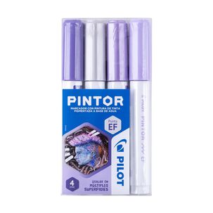 Set Marcador Pintor Extra Fino 4un Violetas Pilot